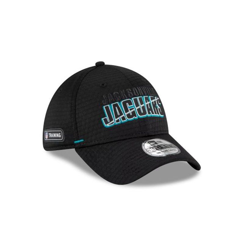 NFL Jacksonville Jaguars Official Summer Sideline 39Thirty Stretch Fit (CCJ9055) - Black New Era Caps